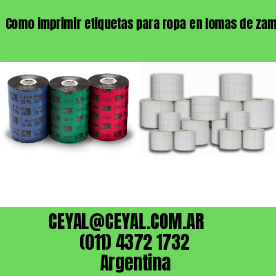 Como imprimir etiquetas para ropa	en lomas de zamora