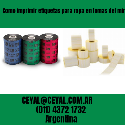 Como imprimir etiquetas para ropa	en lomas del mirador
