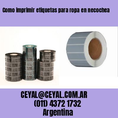 Como imprimir etiquetas para ropa	en necochea