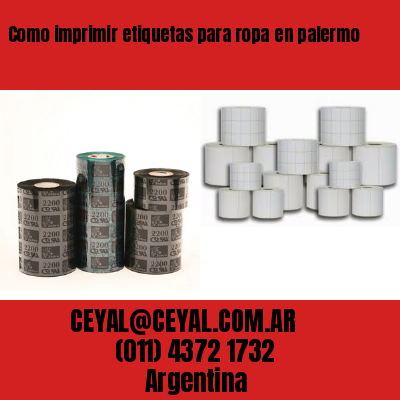 Como imprimir etiquetas para ropa	en palermo