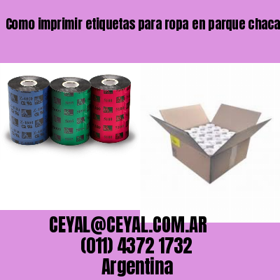 Como imprimir etiquetas para ropa	en parque chacabuco  buenos aires