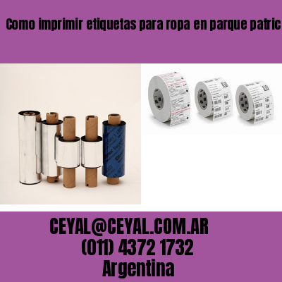 Como imprimir etiquetas para ropa	en parque patricios  buenos aires