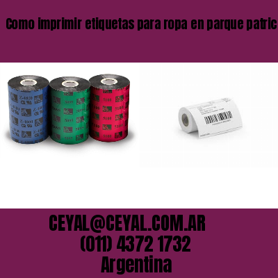 Como imprimir etiquetas para ropa	en parque patricios