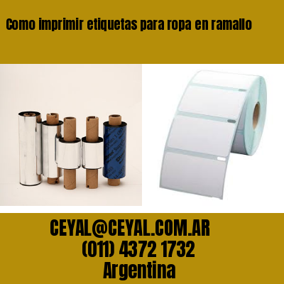 Como imprimir etiquetas para ropa	en ramallo