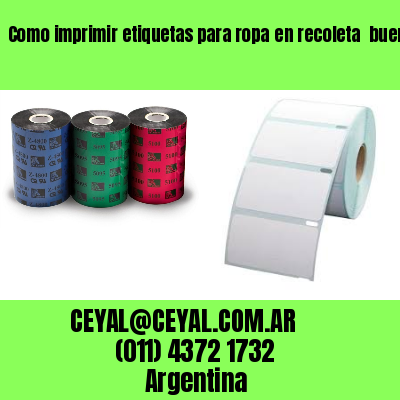 Como imprimir etiquetas para ropa	en recoleta  buenos aires