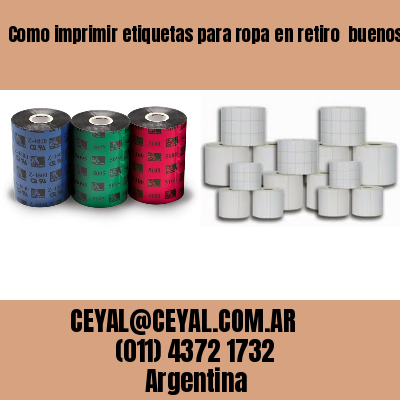 Como imprimir etiquetas para ropa	en retiro  buenos aires