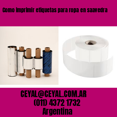 Como imprimir etiquetas para ropa	en saavedra