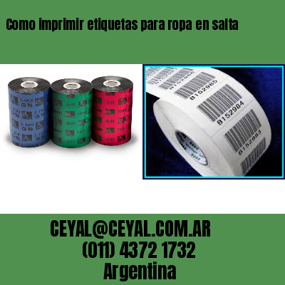 Como imprimir etiquetas para ropa	en salta