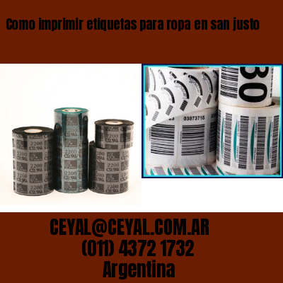 Como imprimir etiquetas para ropa	en san justo