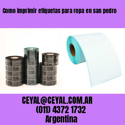 Como imprimir etiquetas para ropa	en san pedro