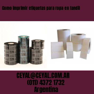 Como imprimir etiquetas para ropa	en tandil