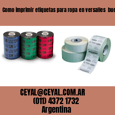 Como imprimir etiquetas para ropa	en versalles  buenos aires