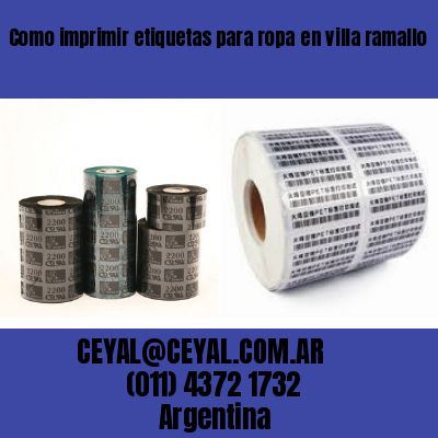 Como imprimir etiquetas para ropa	en villa ramallo