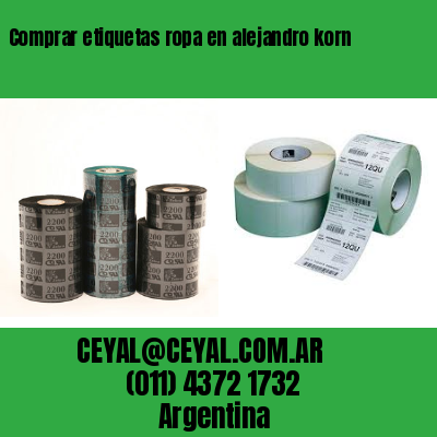 Comprar etiquetas ropa en alejandro korn
