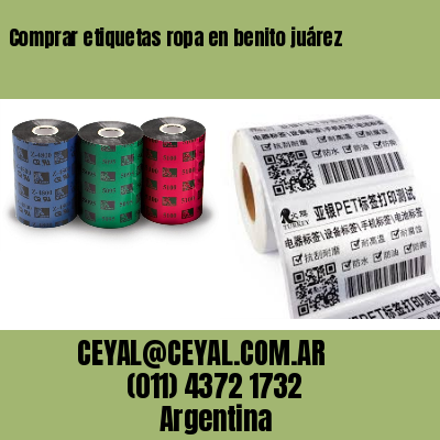 Comprar etiquetas ropa en benito juárez