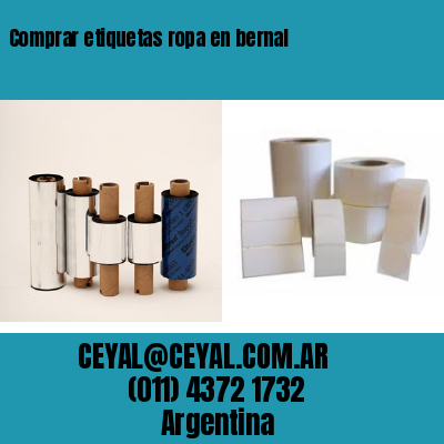 Comprar etiquetas ropa en bernal