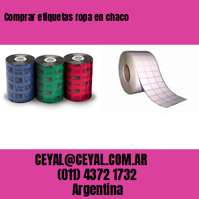 Comprar etiquetas ropa en chaco