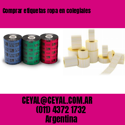 Comprar etiquetas ropa en colegiales