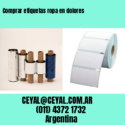 Comprar etiquetas ropa en dolores