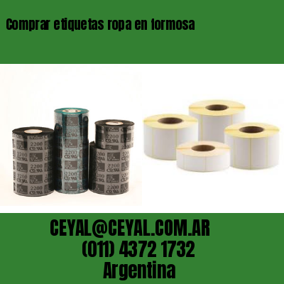 Comprar etiquetas ropa en formosa