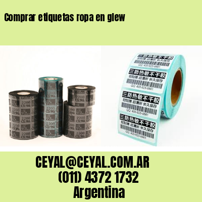 Comprar etiquetas ropa en glew