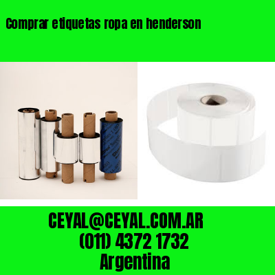Comprar etiquetas ropa en henderson