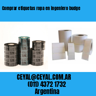 Comprar etiquetas ropa en ingeniero budge