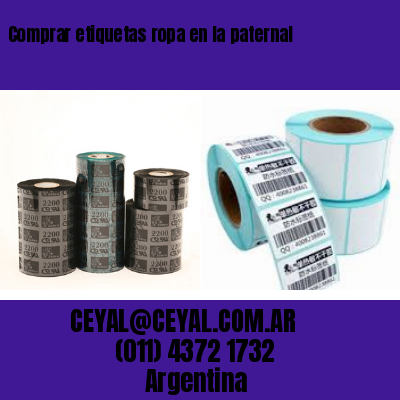 Comprar etiquetas ropa en la paternal