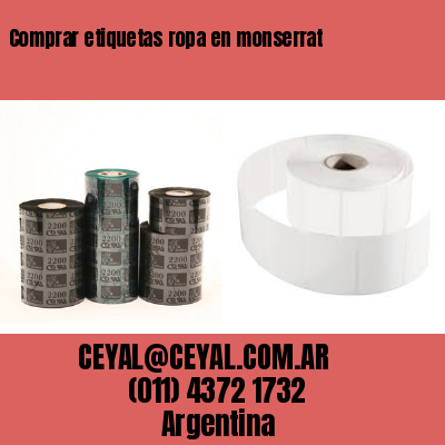 Comprar etiquetas ropa en monserrat