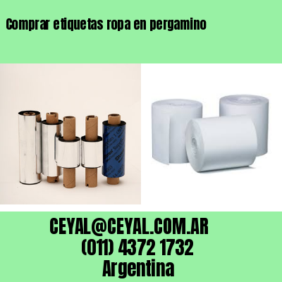 Comprar etiquetas ropa en pergamino