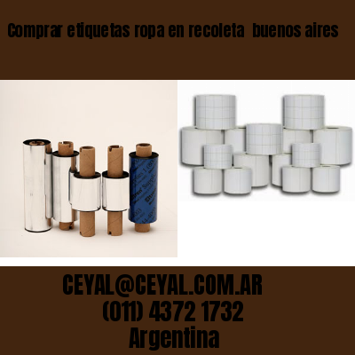 Comprar etiquetas ropa en recoleta  buenos aires