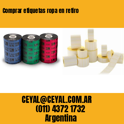 Comprar etiquetas ropa en retiro