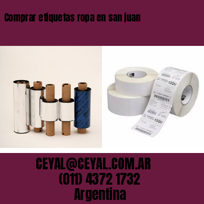 Comprar etiquetas ropa en san juan