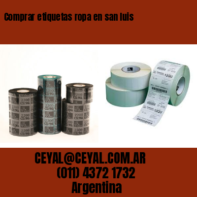 Comprar etiquetas ropa en san luis