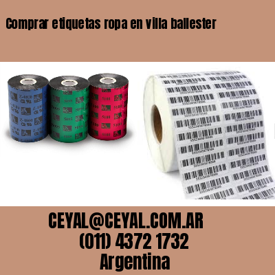 Comprar etiquetas ropa en villa ballester