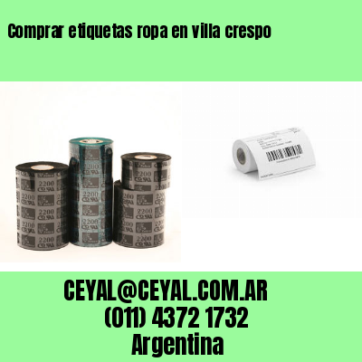 Comprar etiquetas ropa en villa crespo