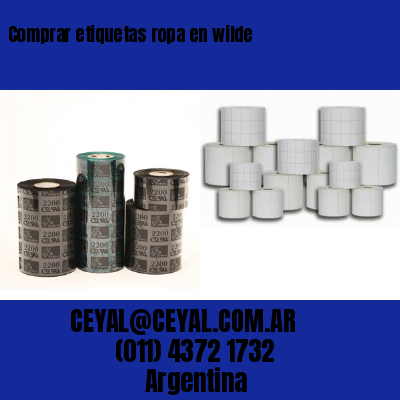 Comprar etiquetas ropa en wilde