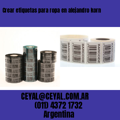 Crear etiquetas para ropa en alejandro korn