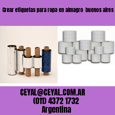 Crear etiquetas para ropa en almagro  buenos aires