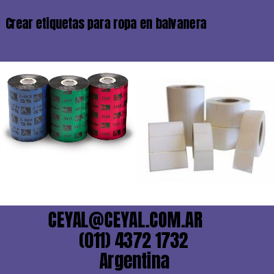 Crear etiquetas para ropa en balvanera