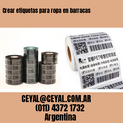 Crear etiquetas para ropa en barracas