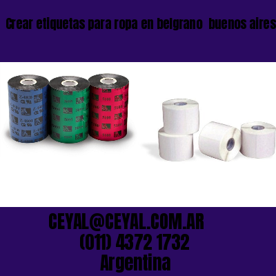 Crear etiquetas para ropa en belgrano  buenos aires