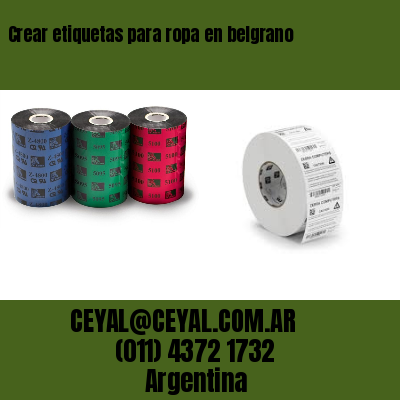 Crear etiquetas para ropa en belgrano