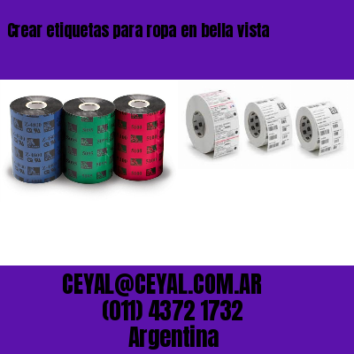 Crear etiquetas para ropa en bella vista