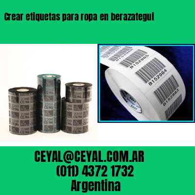 Crear etiquetas para ropa en berazategui