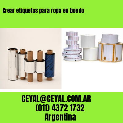 Crear etiquetas para ropa en boedo