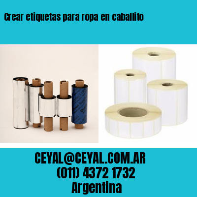 Crear etiquetas para ropa en caballito