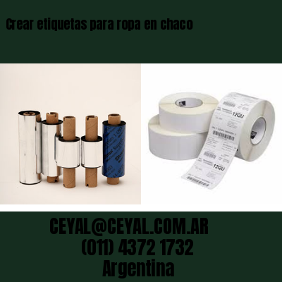 Crear etiquetas para ropa en chaco