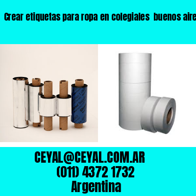 Crear etiquetas para ropa en colegiales  buenos aires