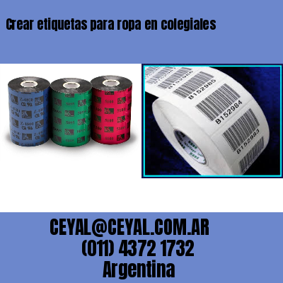 Crear etiquetas para ropa en colegiales
